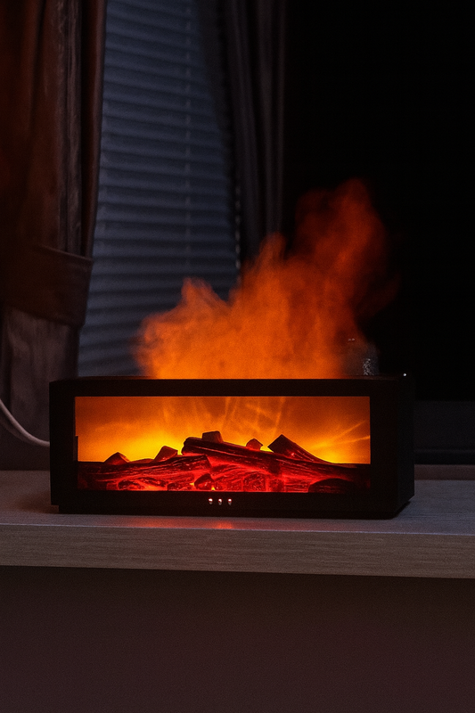 Kominek LED z Efektem Dymu i Płomieni