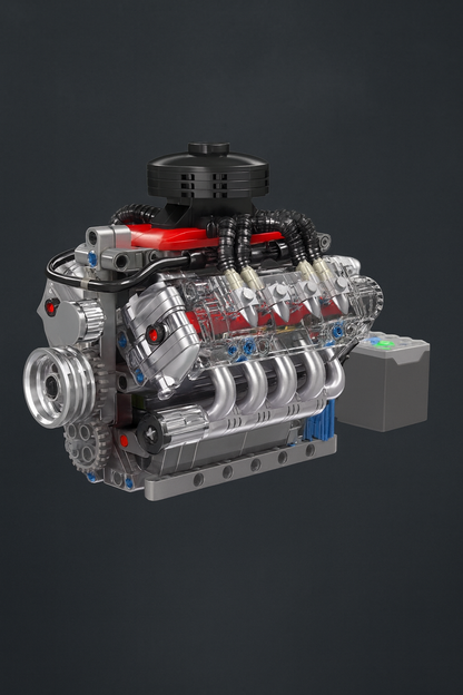 Silnik v8 - Zestaw  487 Klocków